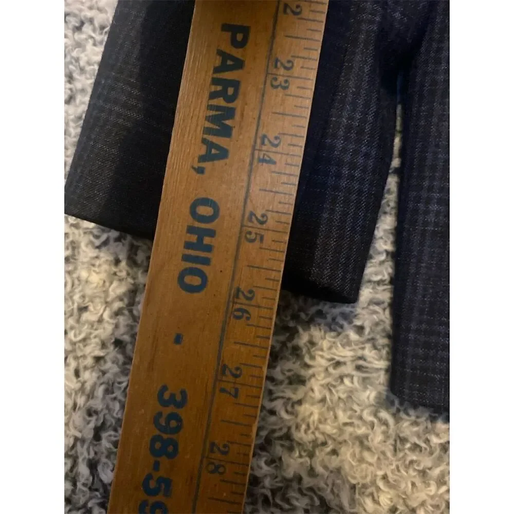 Calvin Klein Men's Check Blazer Size 40 Multicolor Formal Slim Fit